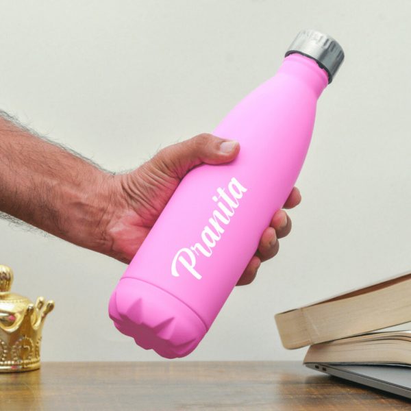 Pink Customised Water Bottle